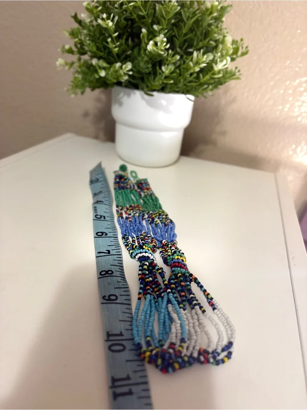Colorful Multi-Strand Seed Bead Statement Necklace Boho Layered Festival